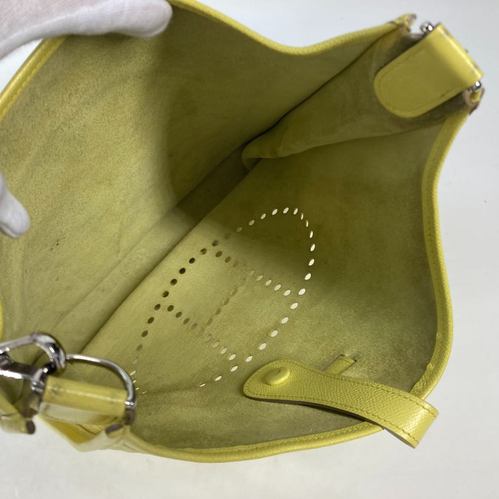 HERMES 斜め掛け カバン エブリン3 GM パンチングロゴ ショルダーバッグ エプソン レディース ライム イエロー - brandshop-reference