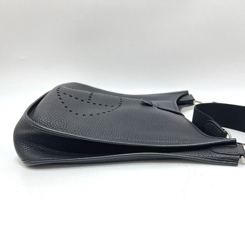 HERMES Evelyn 1GM 백 숄더 크로스 바디 숄더백 Taurillon Clemence 여성용 블랙