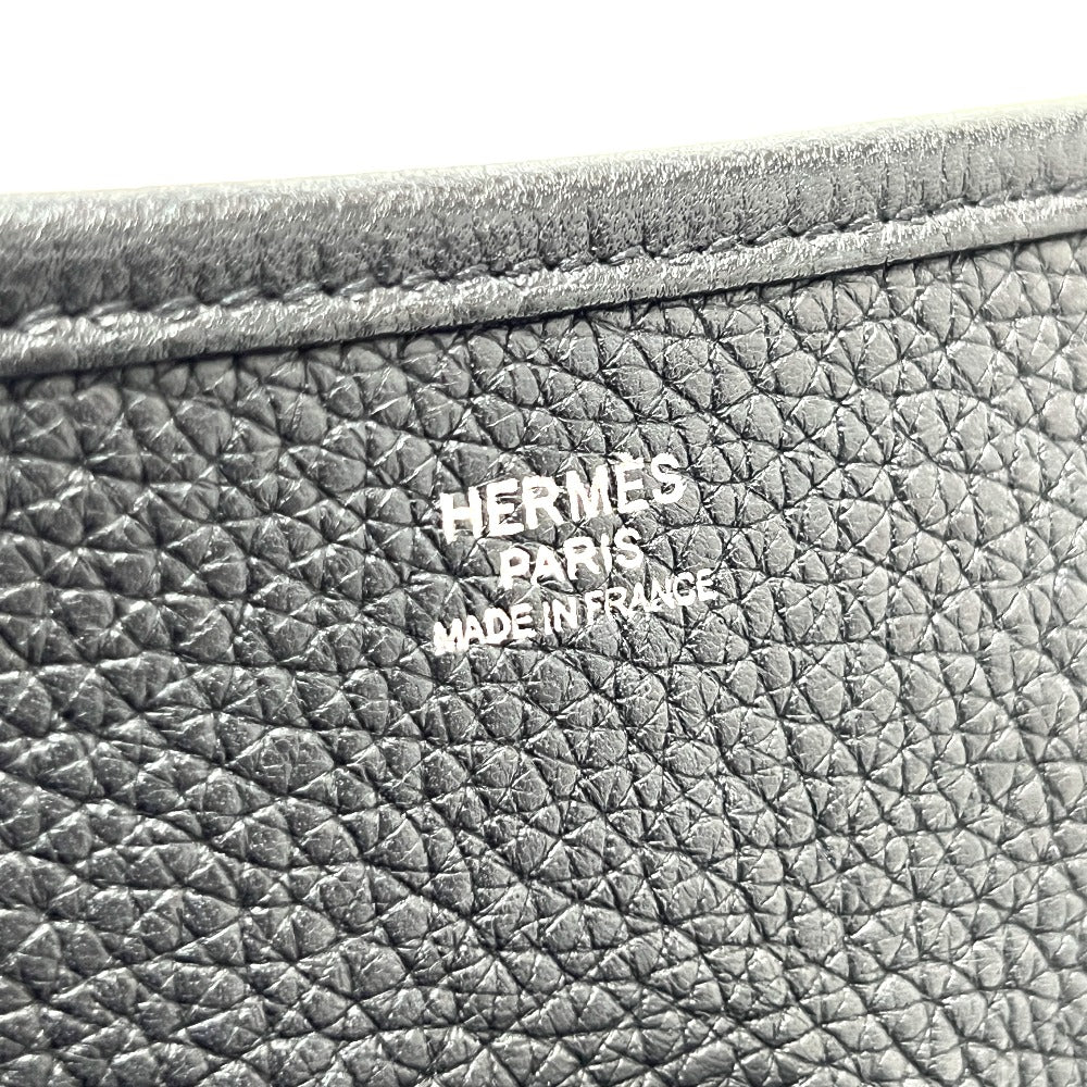 HERMES Evelyn 1GM 백 숄더 크로스 바디 숄더백 Taurillon Clemence 여성용 블랙