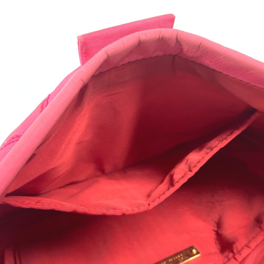 MIUMIU ロゴ キルティング ストラップ付 ポーチ セカンドバッグ クラッチバッグ ナイロン レディース ピンク - brandshop-reference