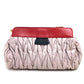 MIUMIU Matelasse Shoulder Bag, Clutch Bag, Crossbody Shoulder Bag, Handbag, Leather, Women's, Light Pink