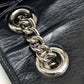 MIUMIU 5BD015 2-Way Shoulder/Crossbody Bag with Chain, Calf Leather, Women's, Black
