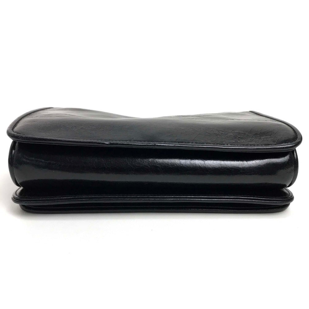 MIUMIU 5BD015 2-Way Shoulder/Crossbody Bag with Chain, Calf Leather, Women's, Black