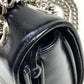 MIUMIU 5BD015 2-Way Shoulder/Crossbody Bag with Chain, Calf Leather, Women's, Black