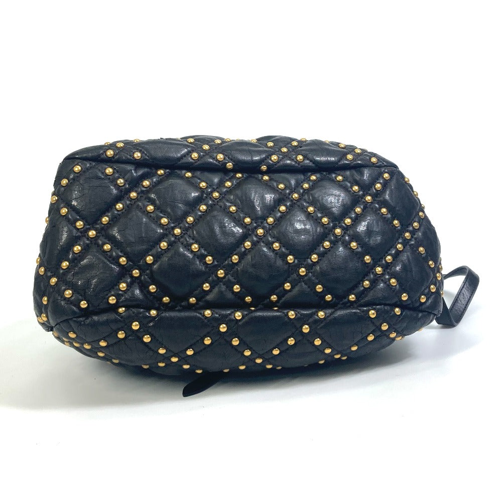 MIUMIU Quilted Studded Bag, 2-Way Shoulder Bag, Crossbody Bag, Handbag, Leather, Women's, Black