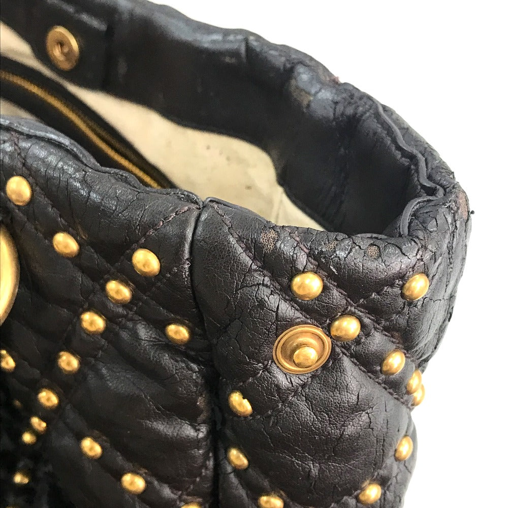 MIUMIU Quilted Studded Bag, 2-Way Shoulder Bag, Crossbody Bag, Handbag, Leather, Women's, Black