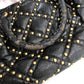 MIUMIU Quilted Studded Bag, 2-Way Shoulder Bag, Crossbody Bag, Handbag, Leather, Women's, Black