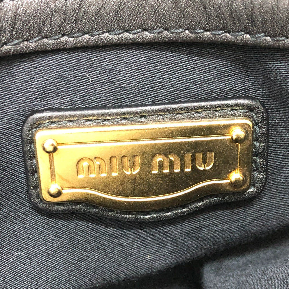 MIUMIU マテラッセ ギャザー 2WAY カバン 肩掛け  ショルダーバッグ レザー レディース