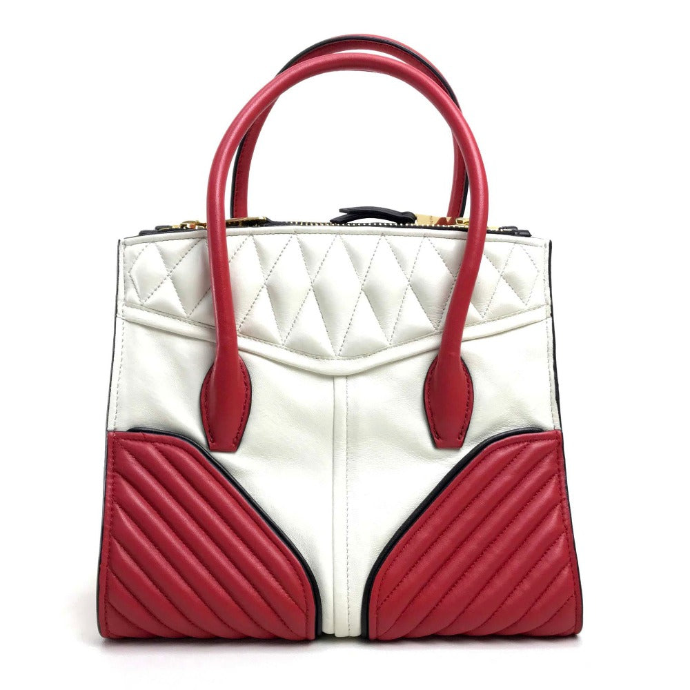 MIUMIU Biker Matelasse Handbag, Shoulder Bag, Crossbody Bag, Nappa Leather, Women's, White