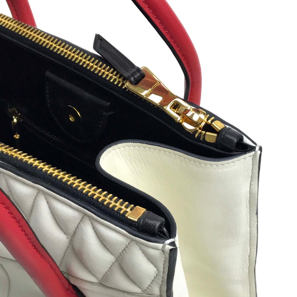 MIUMIU Biker Matelasse Handbag, Shoulder Bag, Crossbody Bag, Nappa Leather, Women's, White