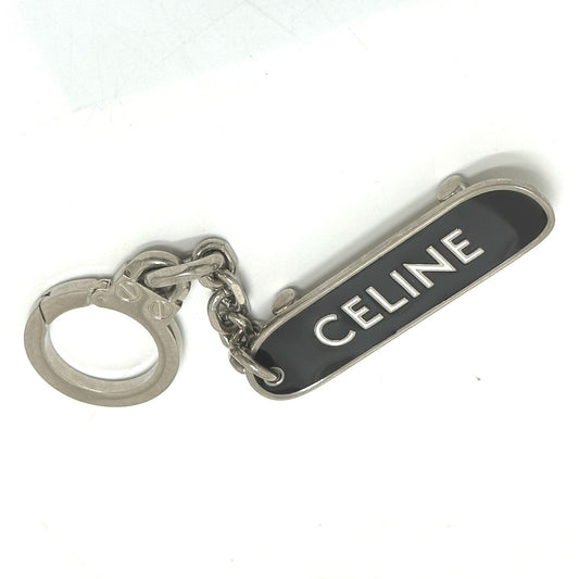 CELINE Skateboard Bag Charm Keychain Metal Men's Black