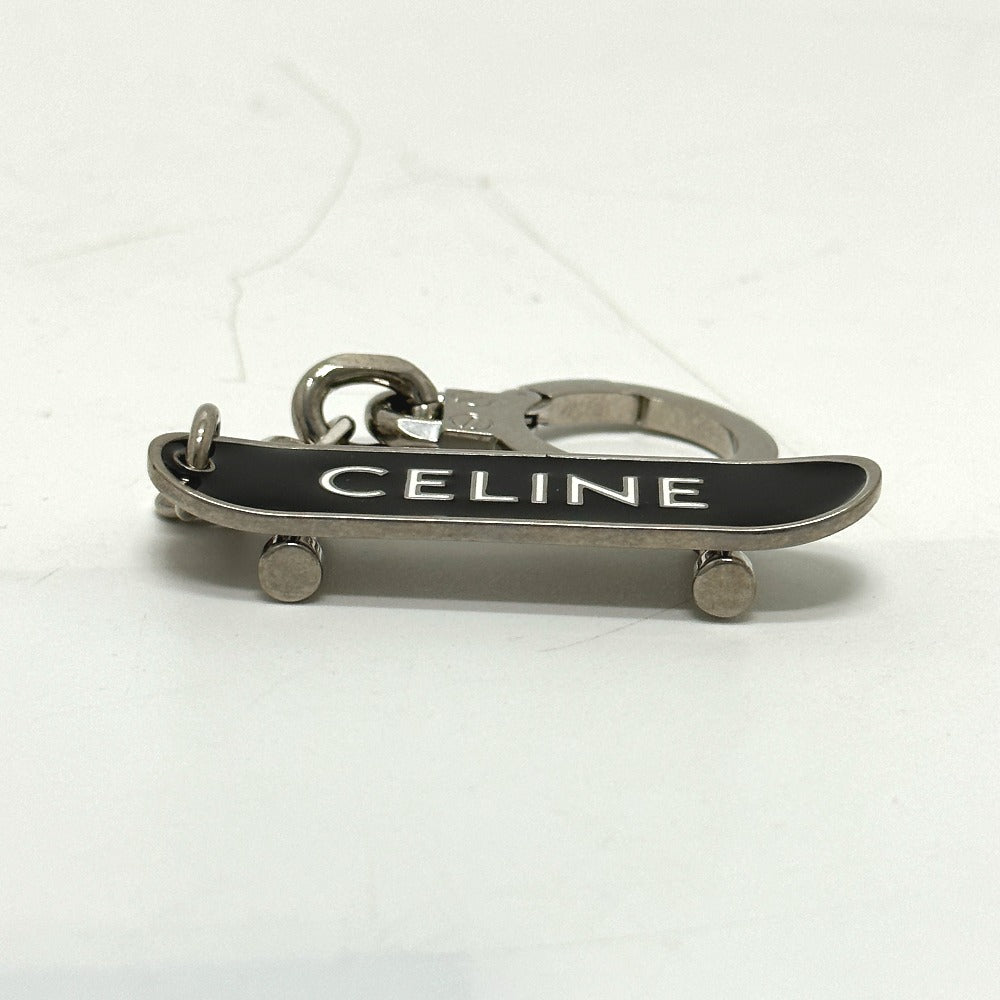 CELINE Skateboard Bag Charm Keychain Metal Men's Black