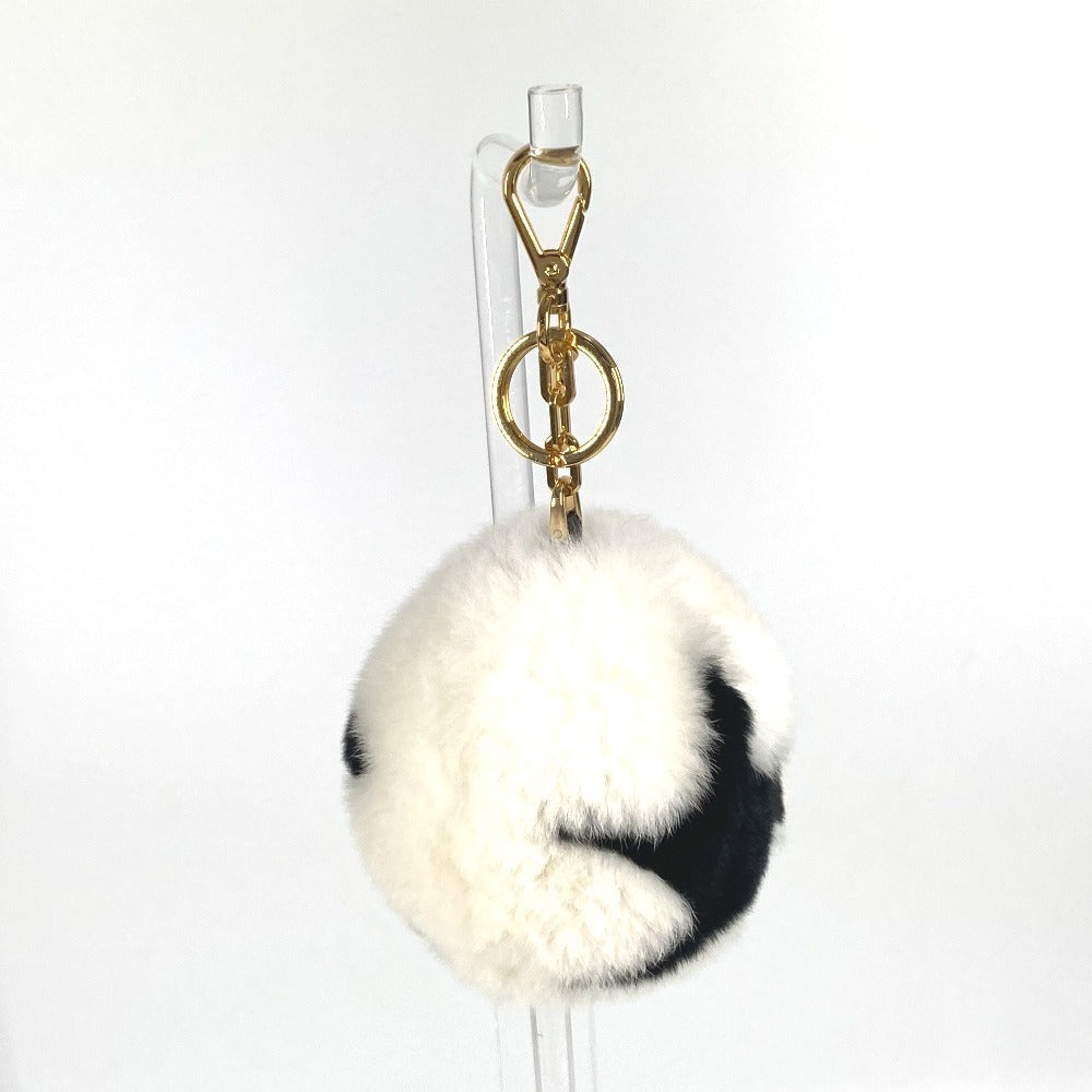 MIUMIU スター 星 ロゴ バッグチャーム キーホルダー ファー レディース ホワイト - brandshop-reference