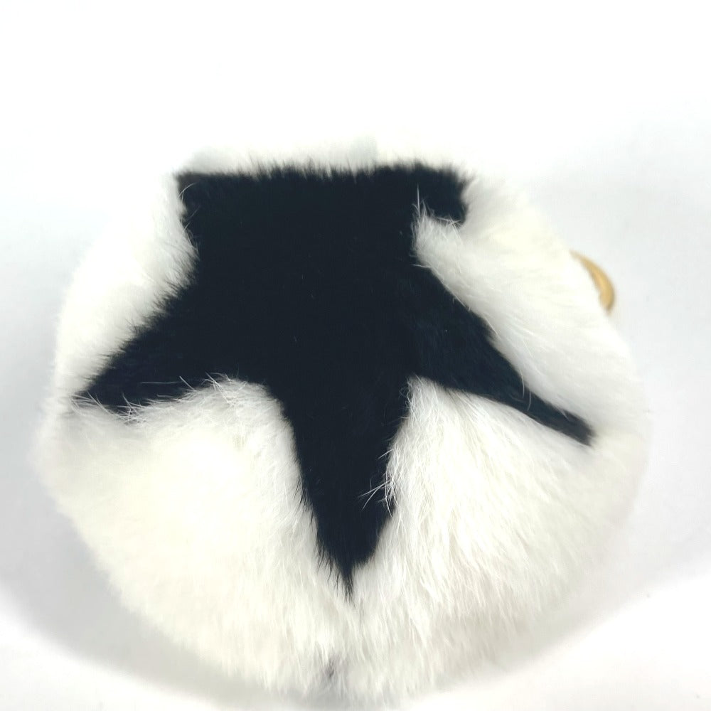 MIUMIU スター 星 ロゴ バッグチャーム キーホルダー ファー レディース ホワイト - brandshop-reference