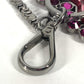 MIUMIU Ribbon Rhinestone Ribbon Bag Charm Keychain Metal Ladies Pink