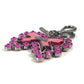 MIUMIU Ribbon Rhinestone Ribbon Bag Charm Keychain Metal Ladies Pink