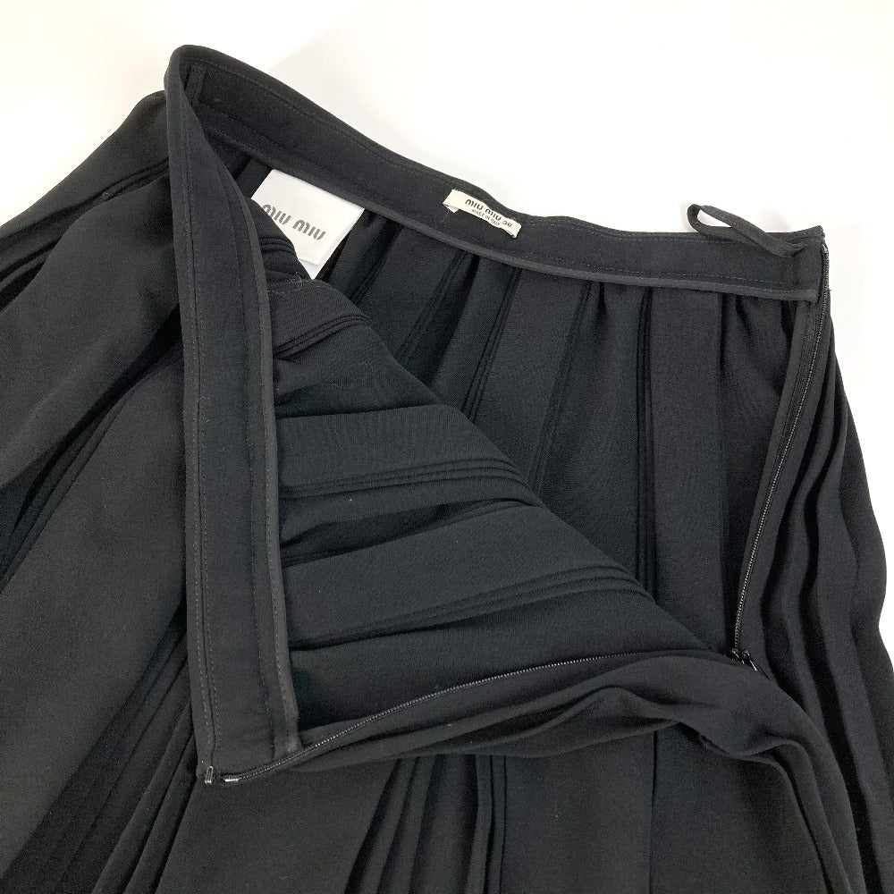 MIUMIU プリーツ ボトムス アパレル スカート レディース ブラック - brandshop-reference