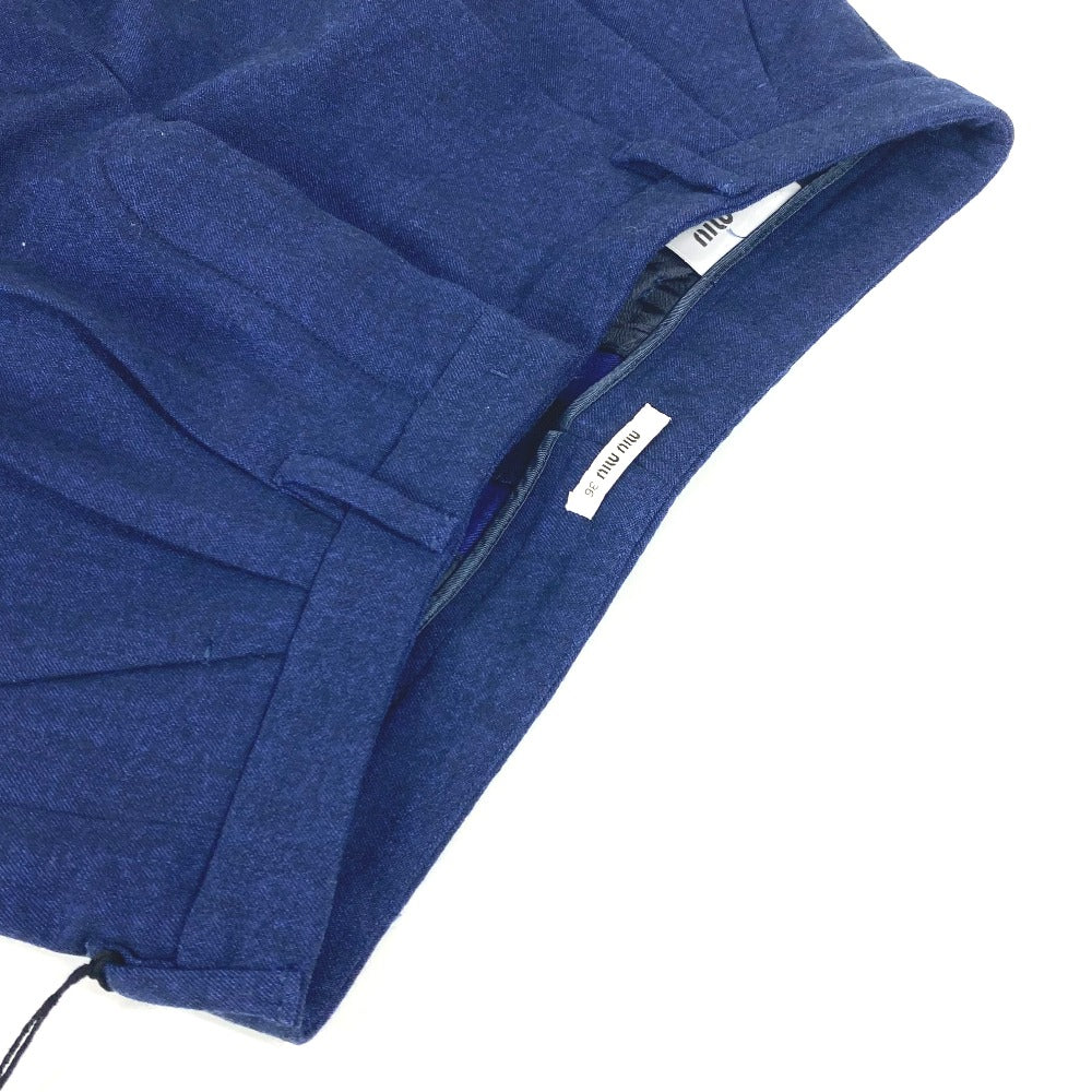 MIUMIU MP676 アパレル ボトムス ハーフパンツ ショートパンツ ウール レディース ブルー - brandshop-reference