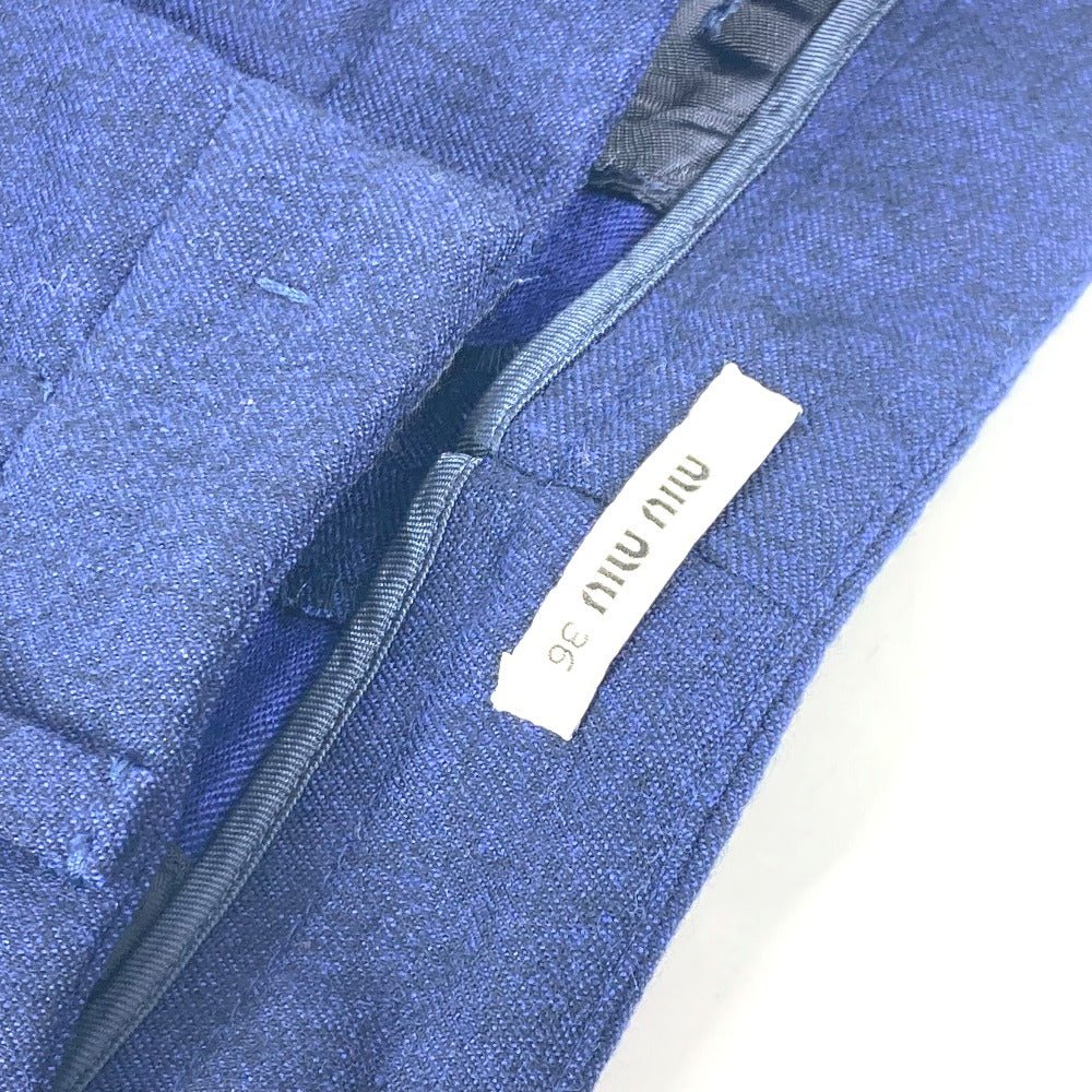 MIUMIU MP676 アパレル ボトムス ハーフパンツ ショートパンツ ウール レディース ブルー - brandshop-reference
