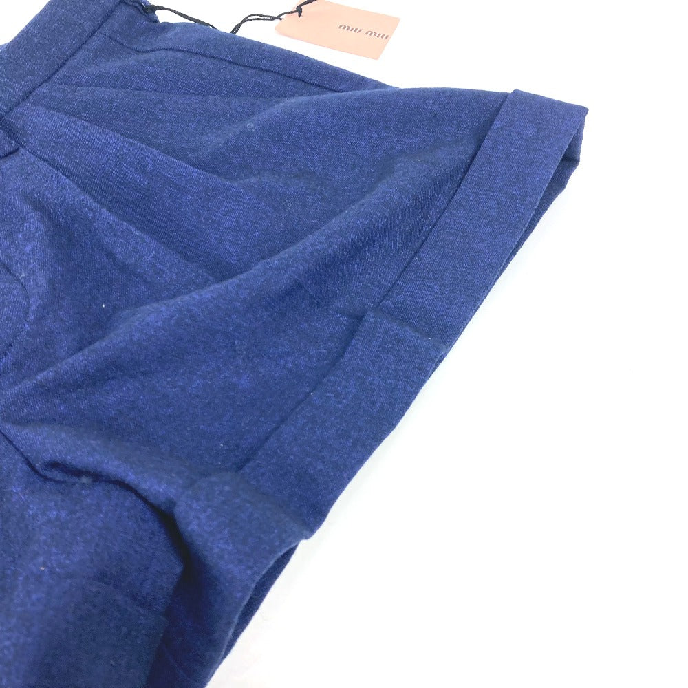 MIUMIU MP676 アパレル ボトムス ハーフパンツ ショートパンツ ウール レディース ブルー - brandshop-reference