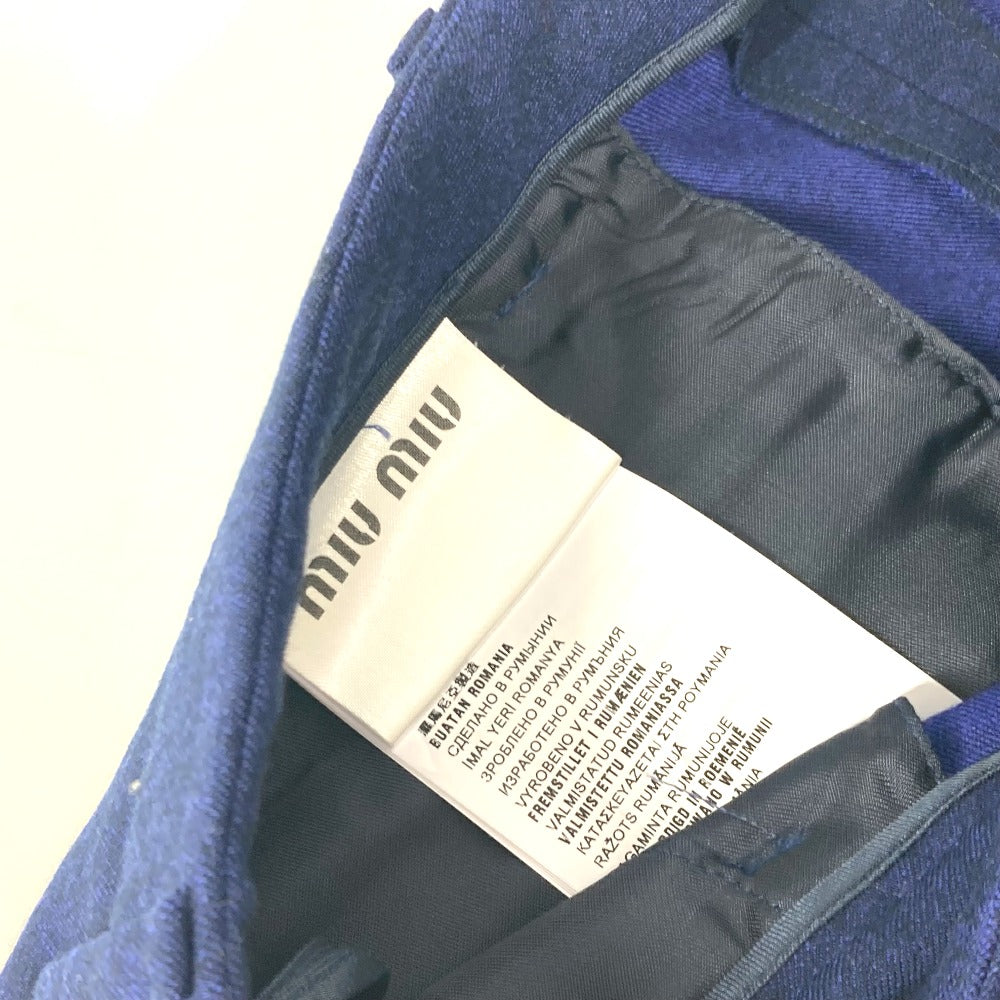 MIUMIU MP676 アパレル ボトムス ハーフパンツ ショートパンツ ウール レディース ブルー - brandshop-reference
