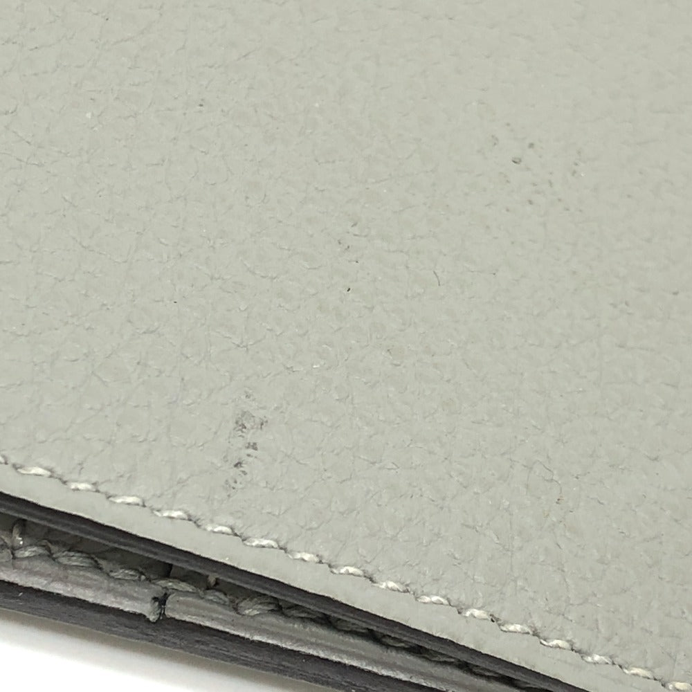 Cartera larga HERMES Dogon Cartera larga plegable Hardware plateado Cartera larga Togo Grimuet para mujer (estimado) Gris