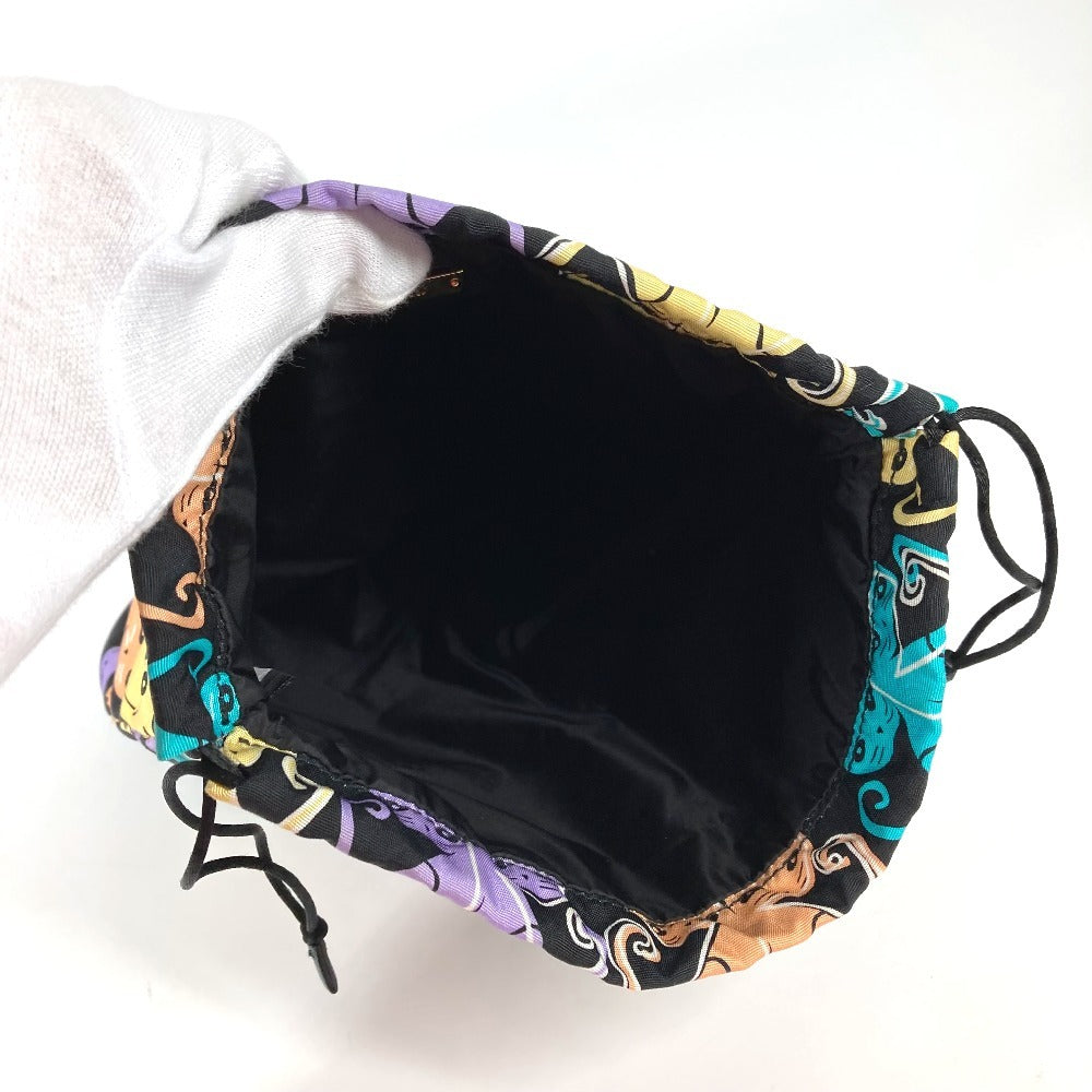 MIUMIU Cat Drawstring Pouch Makeup Pouch Multi Pouch Pouch Nylon