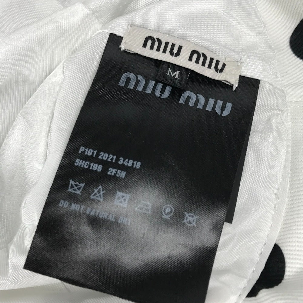 MIUMIU 5HC196 ロゴ ドット 水玉 ハット帽 帽子 バケットハット ボブハット ハット コットン レディース