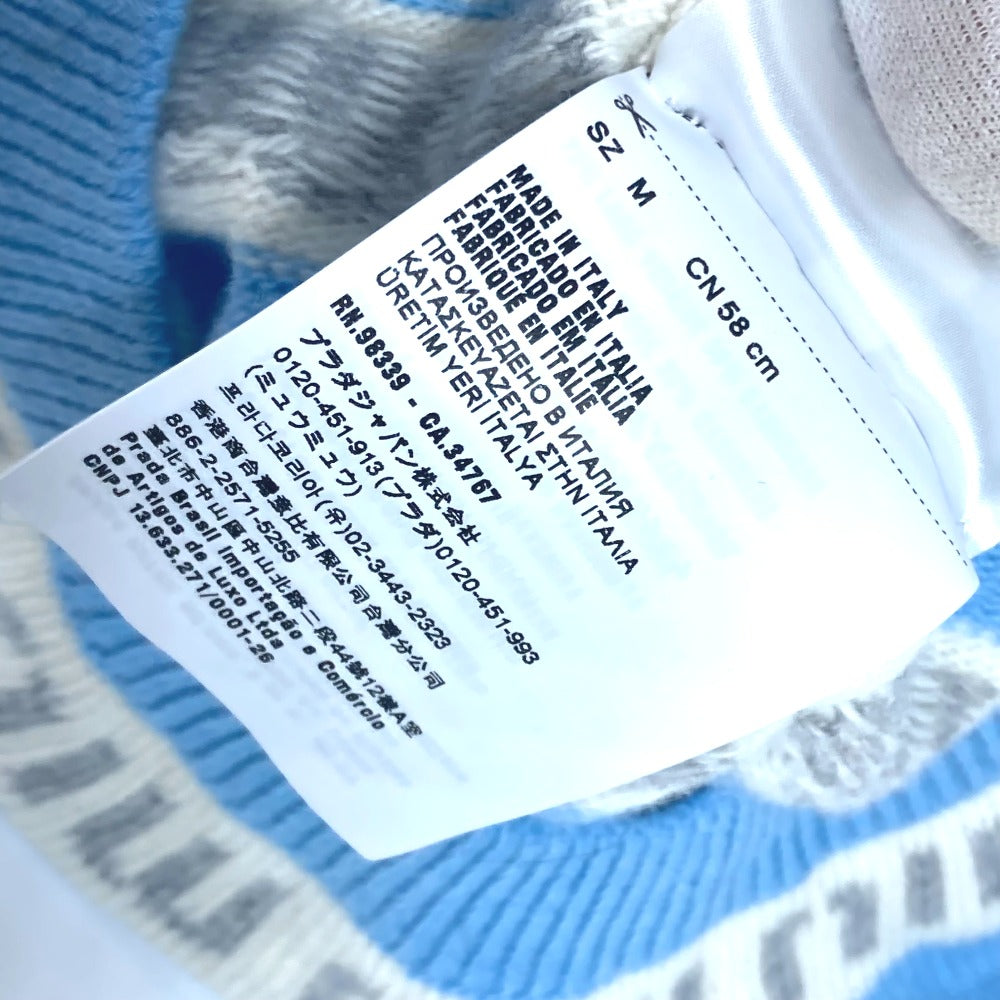 MIUMIU 5HC260 ビーニー 帽子 ニット帽 ニットキャップ ロゴ ニット帽 ウール レディース ブルー - brandshop-reference