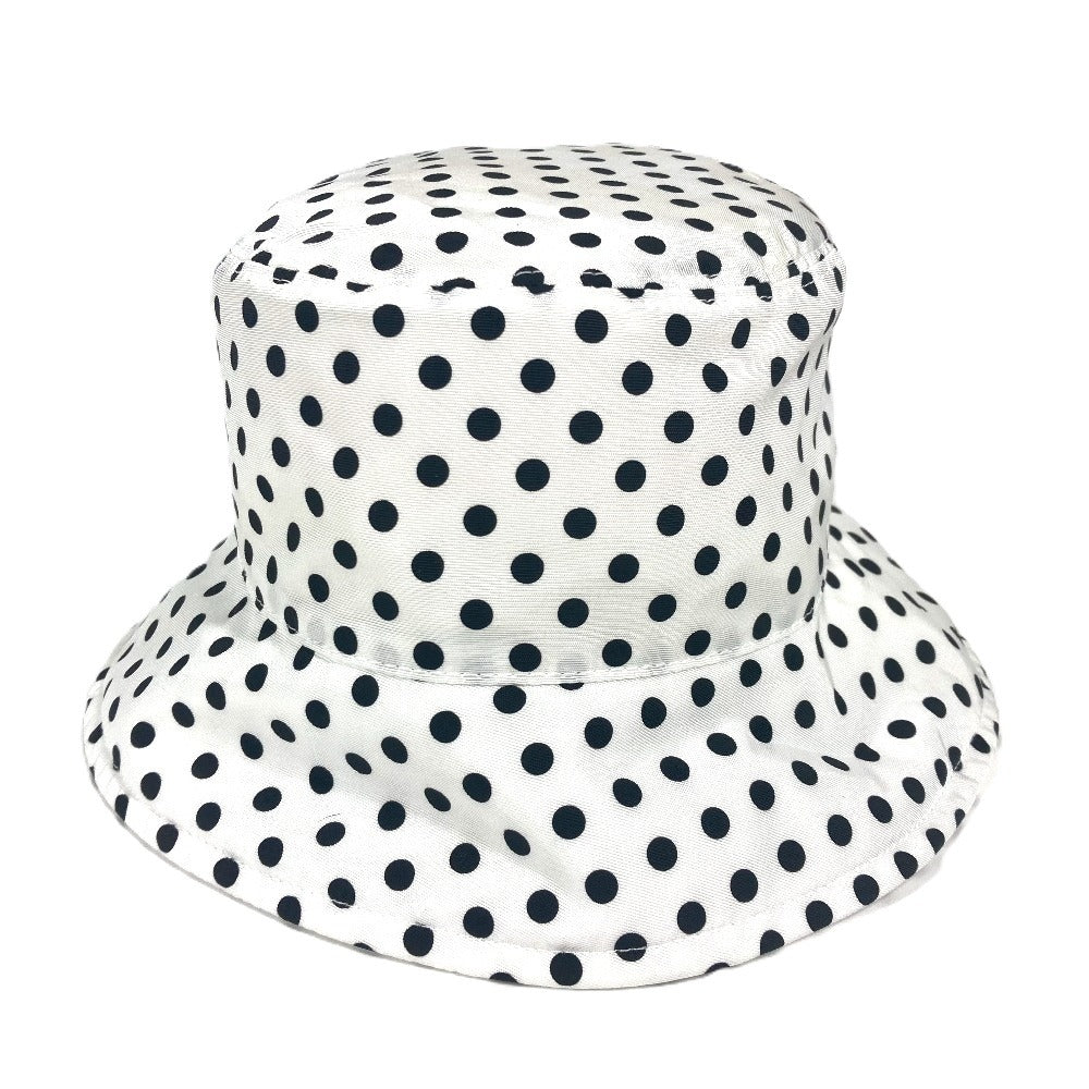 MIUMIU 5HC196 ドット 水玉 ロゴ ハット帽 帽子 バケットハット ボブハット ハット ポリアミド レディース ホワイト - brandshop-reference