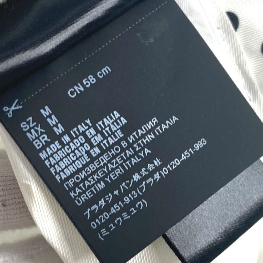 MIUMIU 5HC196 ドット 水玉 ロゴ ハット帽 帽子 バケットハット ボブハット ハット ポリアミド レディース ホワイト - brandshop-reference