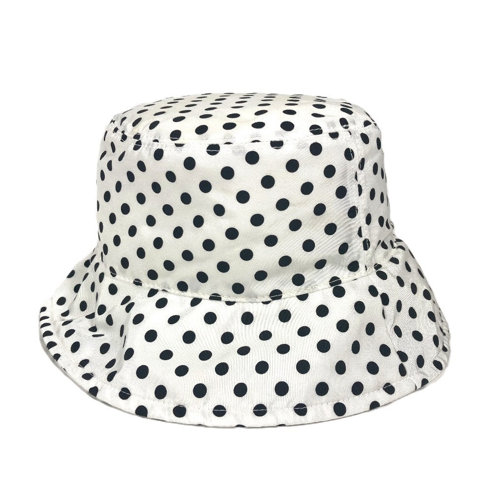 MIUMIU 5HC196 ドット 水玉 ロゴ ハット帽 帽子 バケットハット ボブハット ハット ポリアミド レディース ホワイト - brandshop-reference
