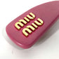 MIUMIU ロゴ ヘアアクセサリー ヘアピン レザー レディース ピンク - brandshop-reference