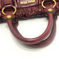 MIUMIU RT0383 ヴィッテロルクス カバン ギャザー ロゴ ハンドバッグ レザー レディース レッド