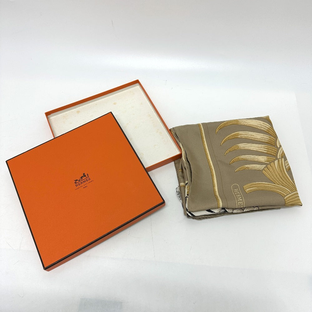 HERMES カレ90 TIGER ROYAL 王者の虎 スカーフ シルク レディース ベージュ - brandshop-reference