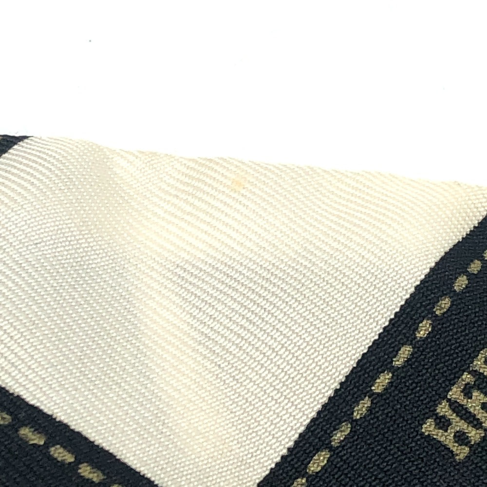 HERMES ツイリー BOLDUC AU CARRE ボルデュックリボン ファッション小物 リボン柄 バンドスカーフ スカーフ シルク レディース ホワイト