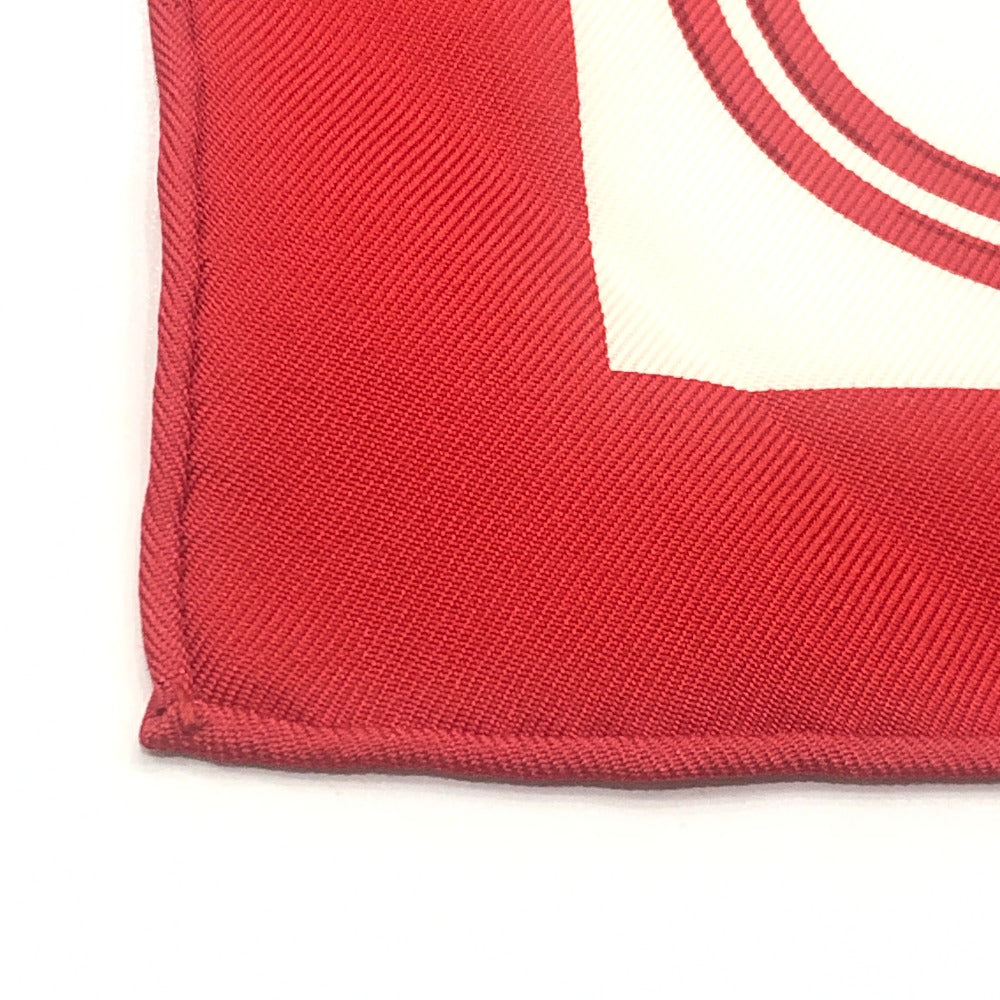 HERMES BRIDES de GALA Ceremony Horse Bridle Nano Carré 20 Carré 20 Small Item Handkerchief Silk Unisex Red