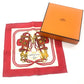 HERMES BRIDES de GALA Ceremony Horse Bridle Nano Carré 20 Carré 20 Small Item Handkerchief Silk Unisex Red