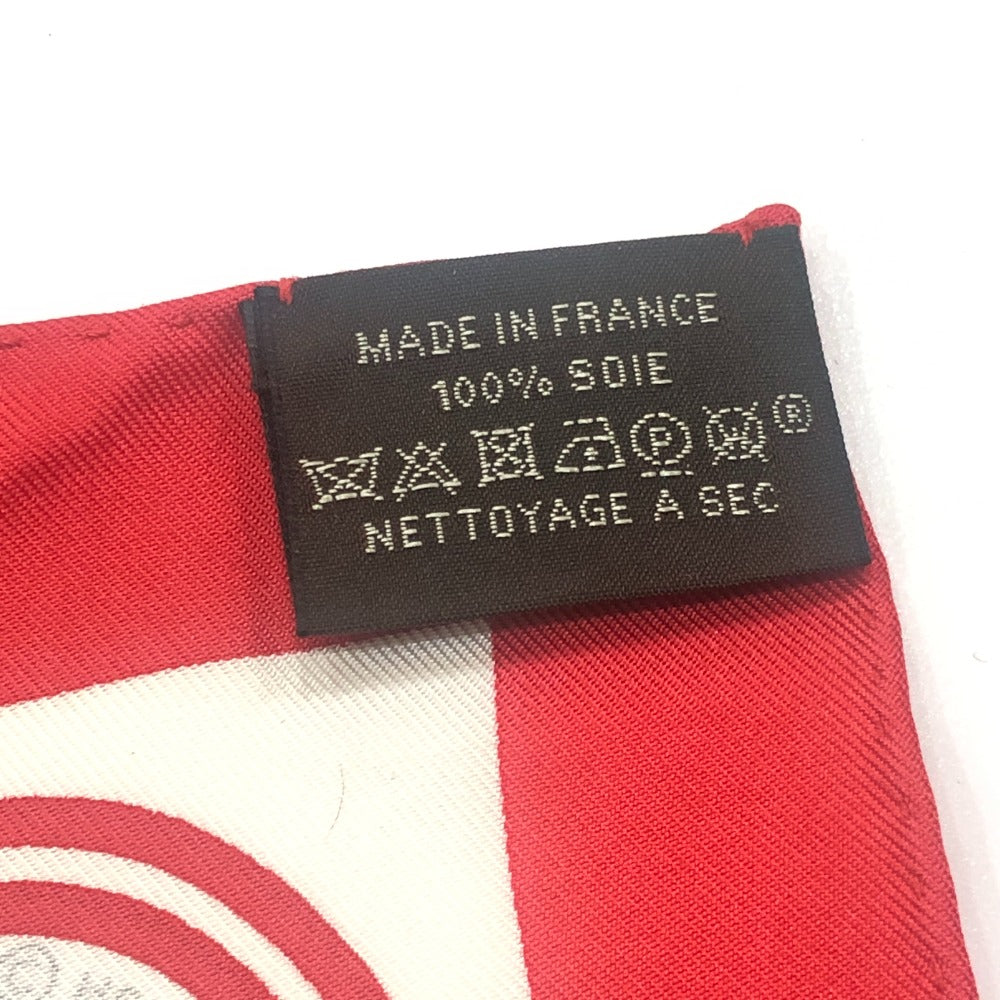 HERMES BRIDES de GALA Ceremony Horse Bridle Nano Carré 20 Carré 20 Small Item Handkerchief Silk Unisex Red