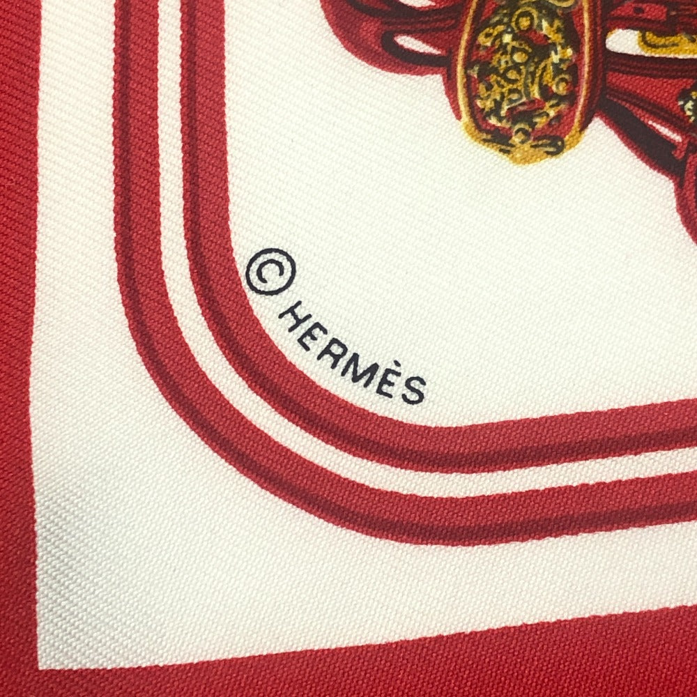 HERMES BRIDES de GALA Ceremony Horse Bridle Nano Carré 20 Carré 20 Small Item Handkerchief Silk Unisex Red