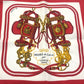 HERMES BRIDES de GALA Ceremony Horse Bridle Nano Carré 20 Carré 20 Small Item Handkerchief Silk Unisex Red