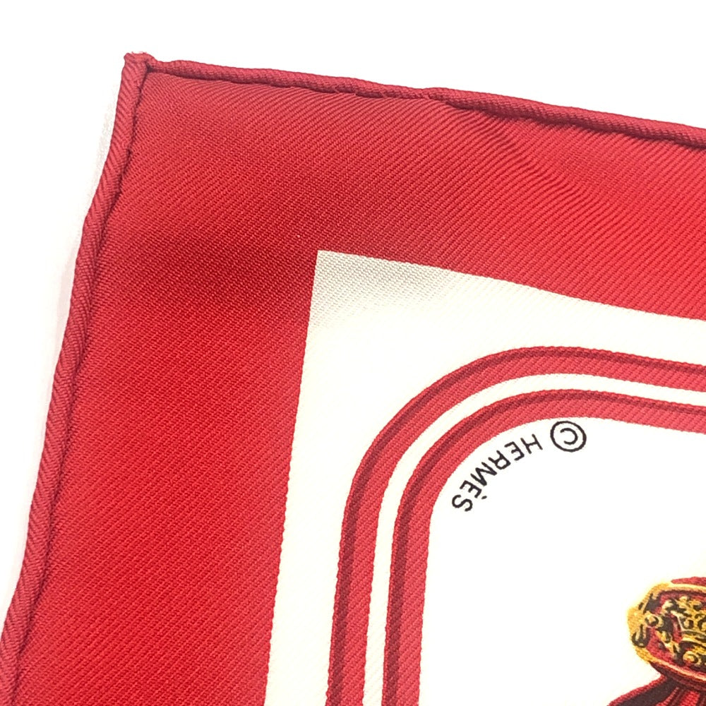HERMES BRIDES de GALA Ceremony Horse Bridle Nano Carré 20 Carré 20 Small Item Handkerchief Silk Unisex Red