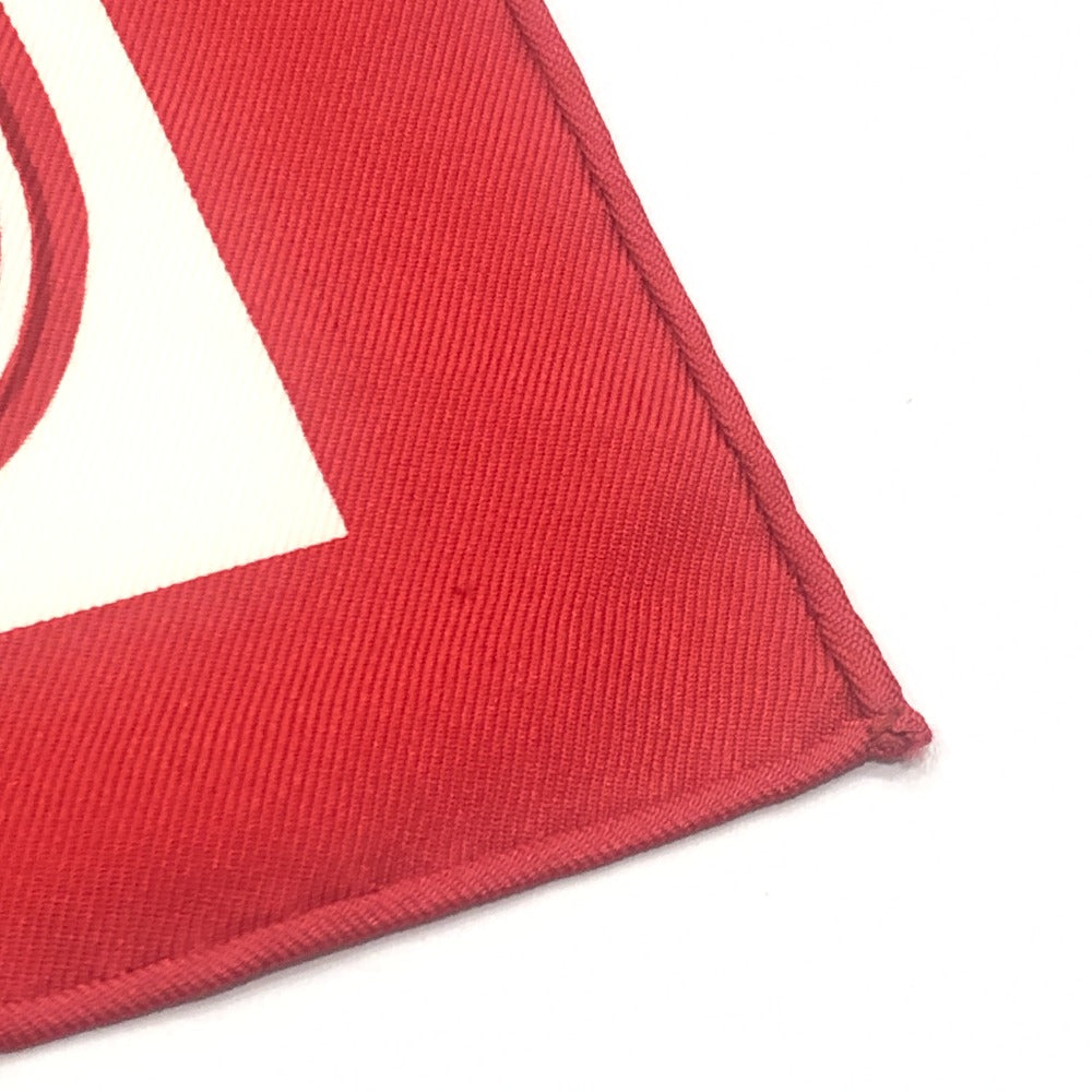 HERMES BRIDES de GALA Ceremony Horse Bridle Nano Carré 20 Carré 20 Small Item Handkerchief Silk Unisex Red