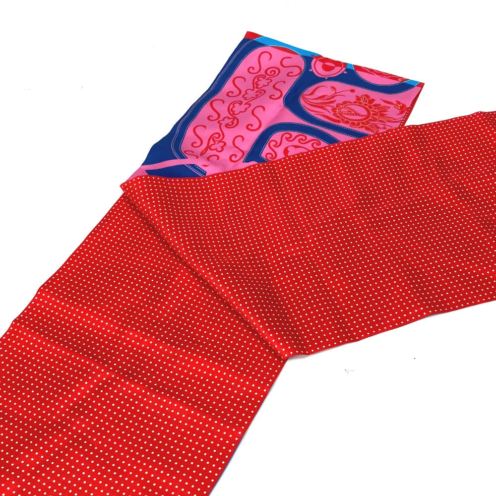 HERMES Polka Dot Maxi Twilly Bandeau Scarf, Silk, Women's, Pink