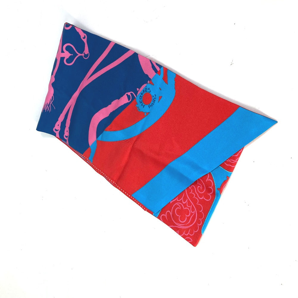 HERMES Polka Dot Maxi Twilly Bandeau Scarf, Silk, Women's, Pink