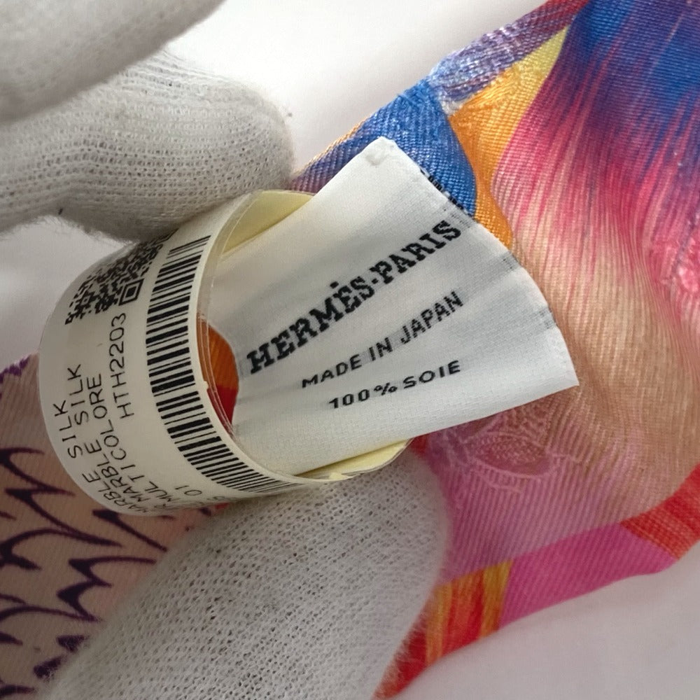 HERMES ツイリー ツィリー 京都マーブル スカーフ シルク レディース マルチカラー - brandshop-reference