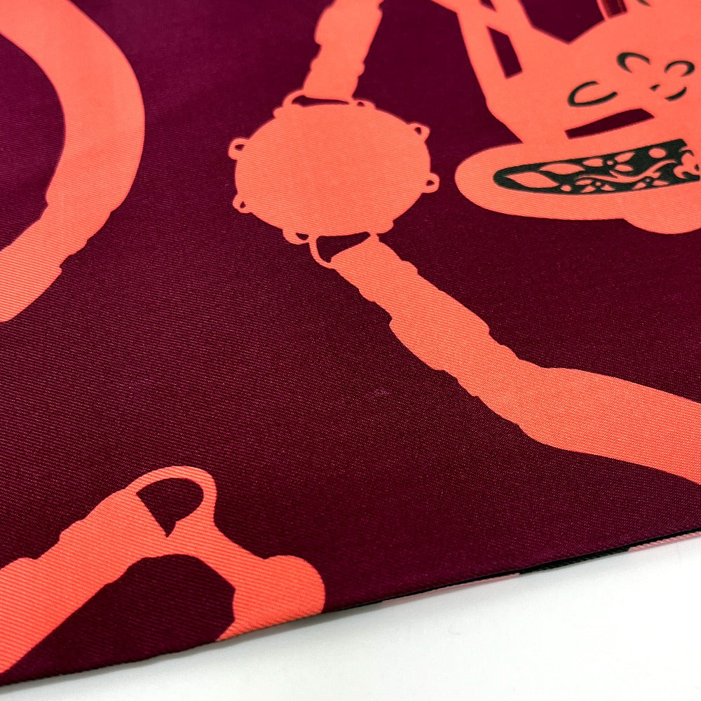 HERMES FESTIVAK DES AMAZON マキシツイリー ツィリー バンドースカーフ スカーフ シルク レディース マルチカラー