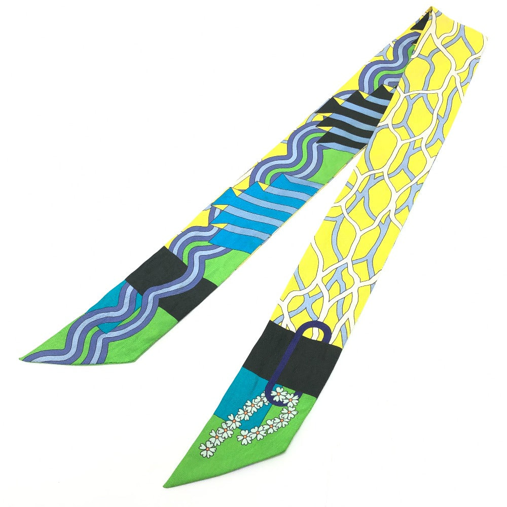 HERMES BALLET AQUATIQUE Underwater Ballet Twilly Tagless Fashion Accessories Scarf Silk Ladies Multi-color
