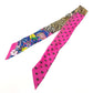 HERMES JUNGLE LOVE LOVE Twilly Fashion Accessories Scarf Silk Women's Multicolor