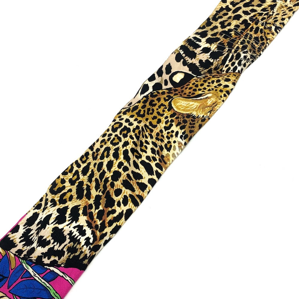 HERMES JUNGLE LOVE LOVE Twilly Fashion Accessories Scarf Silk Women's Multicolor